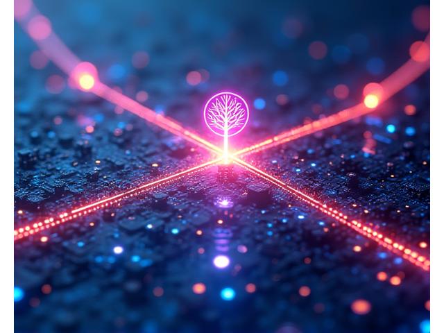 Illustration stylisée représentant l'intersection de l'innovation, de la communauté et de l'accessibilité dans le gaming, avec des éléments cyberpunk et néon.