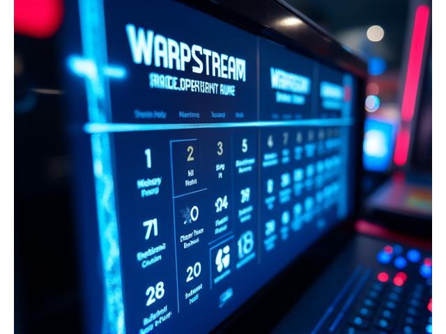 Calendrier visuel montrant les horaires d'ouverture et les pics de disponibilité de WarpStream Arcade, avec des créneaux colorés pour les réservations.