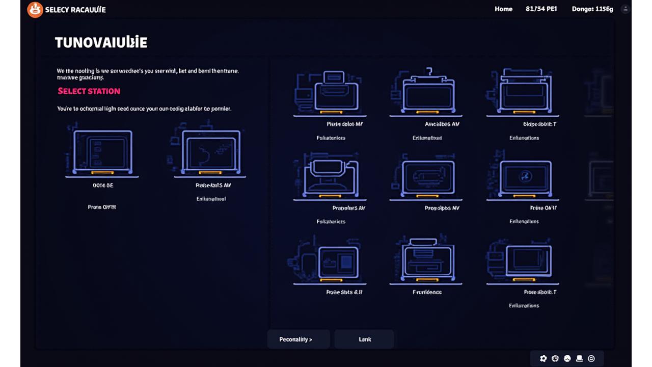 Interface de réservation en ligne pour les stations PC gaming de WarpStream Arcade